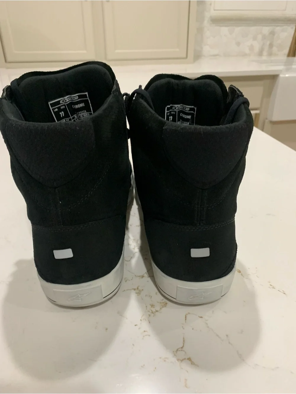 Alpinestars Black High-Top Skate Sneakers with White Logo